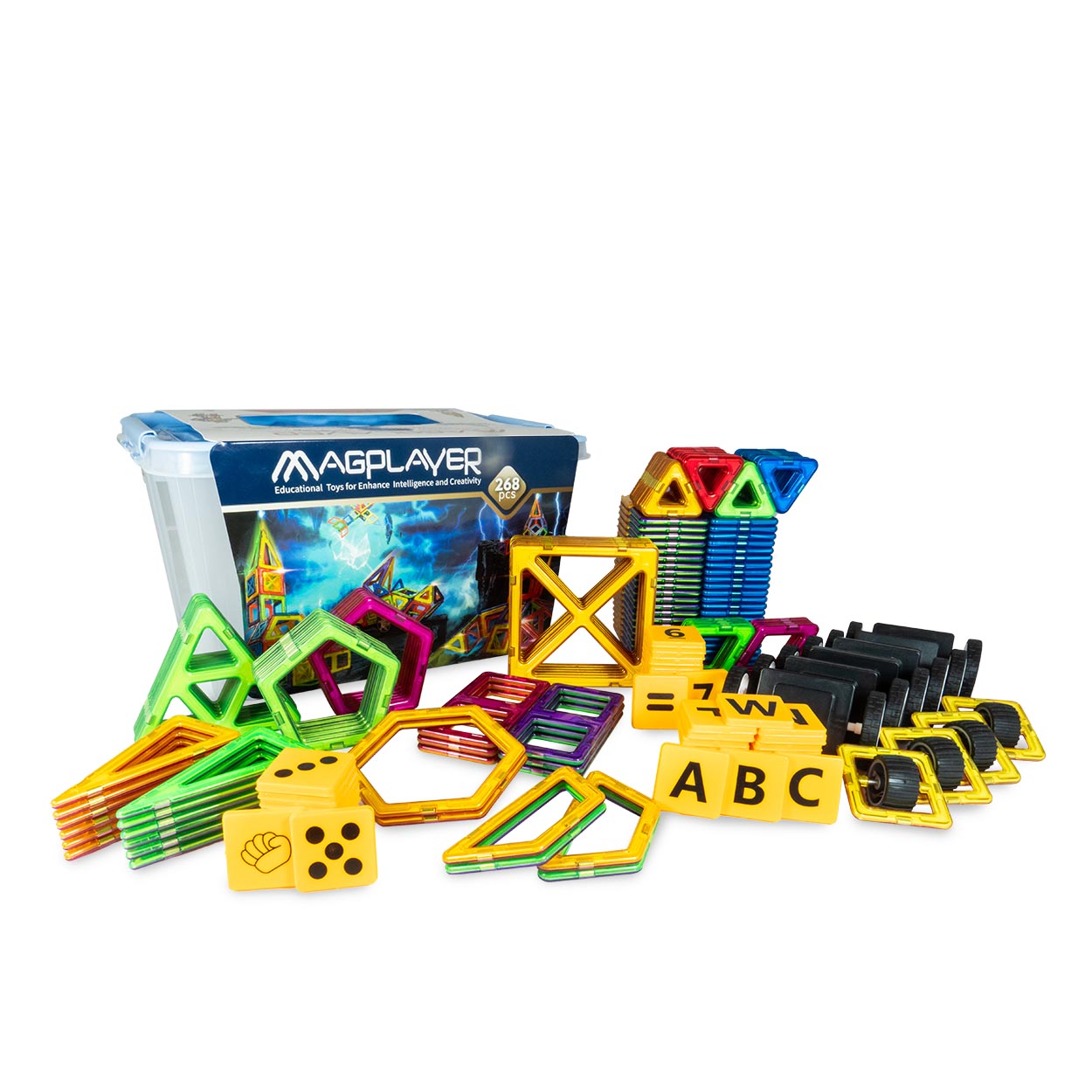 Magnetset 268 brickor XXL