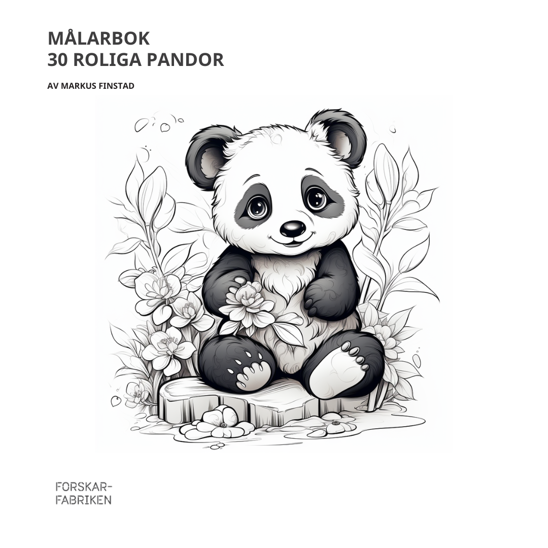 Målarbok 30 roliga pandor