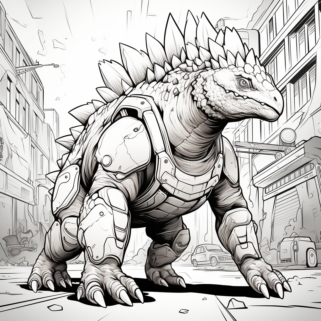Målarbok 30 häftige dinosaurier - Bild 4