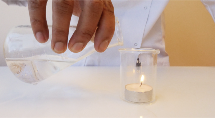 Osynlig ljussläckare-experiment för barn